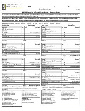 Fillable Online Degree Map Bachelor Of Science In Chemistry