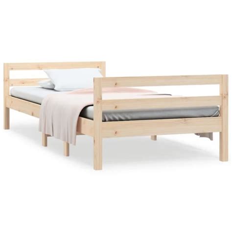 MAD Cadre De Lit 75x190 Cm Bois De Pin Massif M2315 Cdiscount Maison