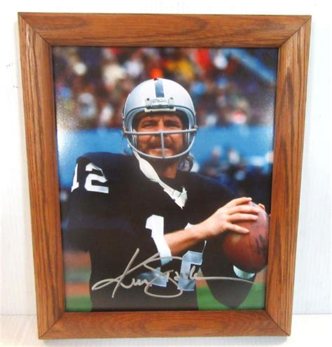 Lot Ken Stabler Signed Raiders X