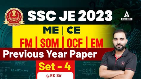 Ssc Je Ssc Je Previous Year Question Paper Mechanical Civil