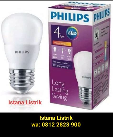 Lampu Ledbulb Philips 4w Putih