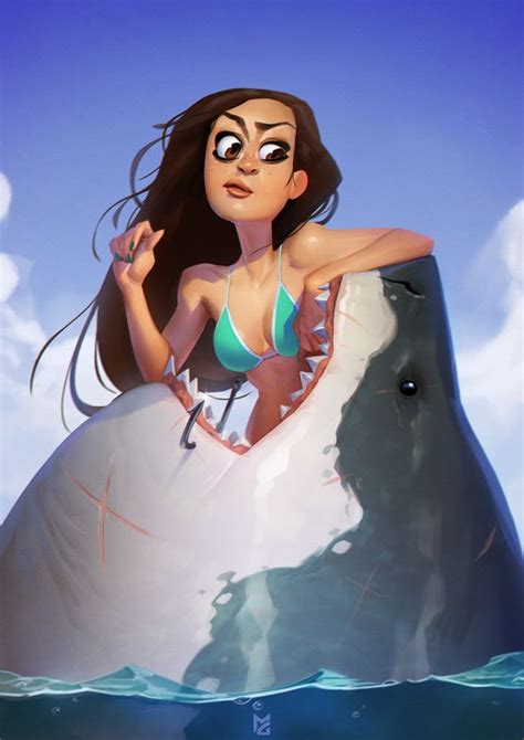 Bikinis And Sharks Max Grecke On Artstation At Https Artstation