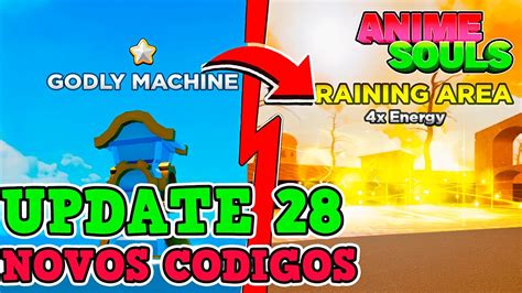 Update Machine Deus Novos Codigos Nova Area Energia Anime