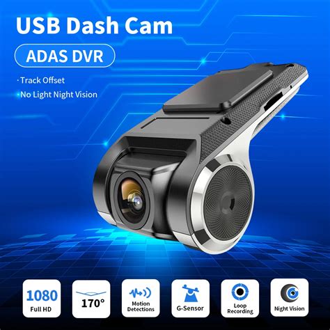 Car Dvr Camera Usb For Multimedia Android Full Hd P Adas Dash Cam