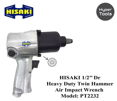 Hisaki Heavy Duty Twin Hammer Air Impact Wrench Rpm Model