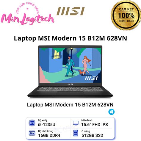 Laptop Msi Modern B M Vn I U Gb Gb Intel Iris Xe