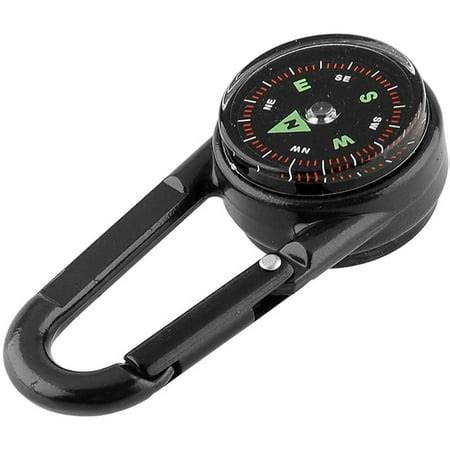 Carabiner Compass + Compass + Thermometer on Multifunctional Portable Metal Compass ...