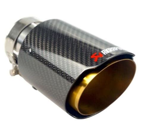 Universal AKRAPOVIC Exhaust Tip Muffler Pipe Carbon Fiber 63mm Inlet