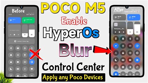 Enable Blur Effect Background HyperOs Control Center In POCO M5