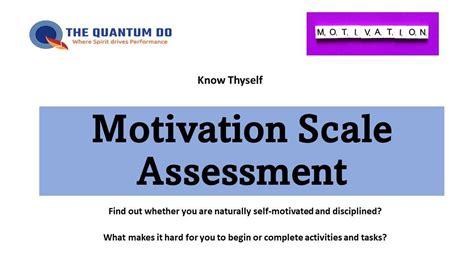 Motivation Scale Assessment