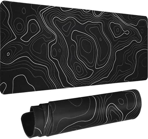 Hautoco Gaming Mouse Pad Large Topographic Mouse Pad With Non Slip