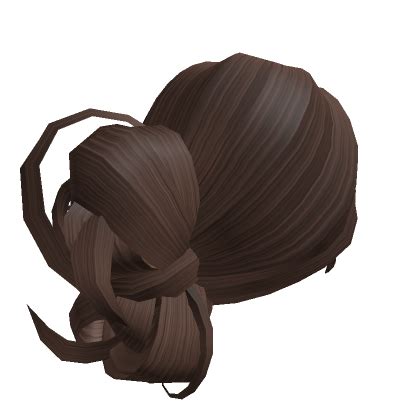 Fluffy Messy Y K Hair Bun Brown Roblox