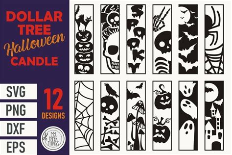 Dollar Tree Halloween Candle Svg Bundle