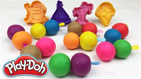 Learn Colors With Play Doh Dango Balls And Beach Theme Molds Youtube