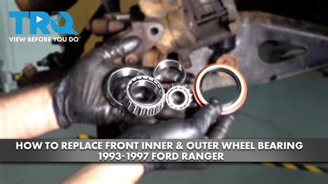 How To Replace Front Inner Outer Wheel Bearing Ford Ranger