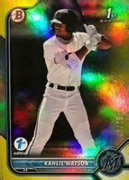 Kahlil Watson 2022 Bowman 1st Edition BPPF 3 Yellow Foil 75 1st