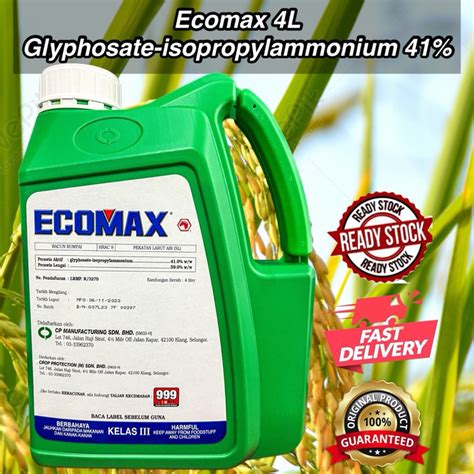 Ecomax Liter Racun Rumput Glyphosate Isopropylammonium Racun