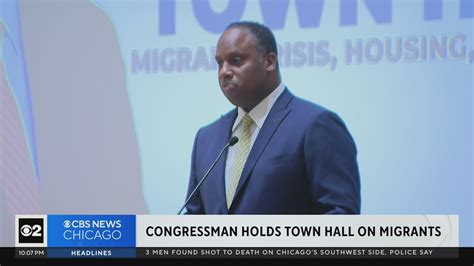 U S Rep Jonathan Jackson Holds Town Hall Meeting On Migrant Crisis