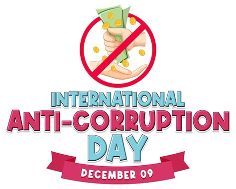 Free Vector International Anti Corruption Day Poster Design