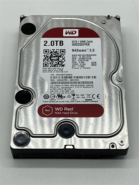 【目立った傷や汚れなし】【hdd】内蔵35インチsata接続 2tb Western Digital Red Wd20ezrz【ジャンク