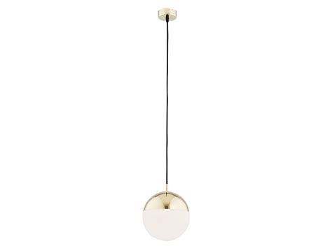 Lampa wisząca Livia 20 cm szklana biało złota 29011 sklep BRW