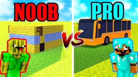 Noob Vs Pro Bus In Minecraft Youtube