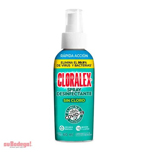 Desinfectante Cloralex Spray 60 ml suBodega alcanza para más