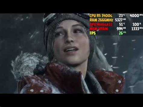 RISE OF THE TOMB RAIDER Ryzen 5 3400g Radeon Vega 11 1080p 900p