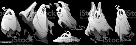 Ghosts Cartoon Halloween Characters Funny Spooks Stock Illustration Download Image Now Ghost