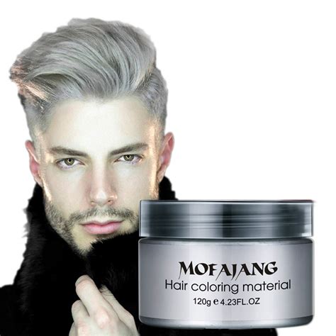 Mofajang Hair Wax Color Styling Cream Mud Natural Hairstyle Color Pomade Washable