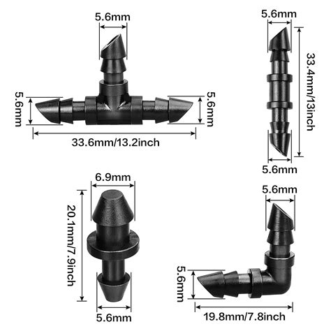 Joypro Irrigation Fittings Kit For 1 4 Tubing 130 Pieces Set Drip Line