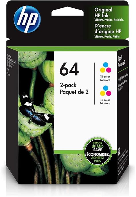 Hp 64 2 Ink Cartridges Tri Color Works With Hp Envy Photo 6200 Series 7100