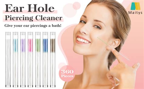 360 Pieces Ear Hole Floss Earrings Cleaner Disposable Piercing