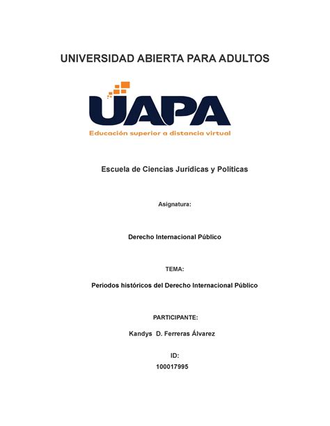 Tarea Derc Internacional Publico Universidad Abierta Para Adultos