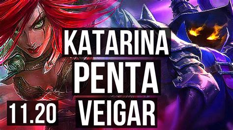 KATARINA Vs VEIGAR MID Penta 18 1 2 7 Solo Kills Legendary NA