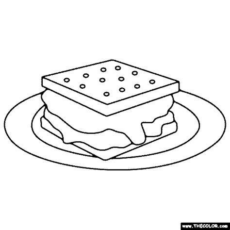 Smores Coloring Page