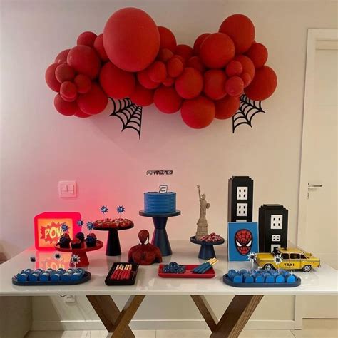 Tema Festa Homem Aranha - Decoração de Festa Tema Homem Aranha para Locação | Festas de ...