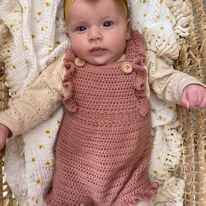 CROCHET PATTERN PDF Ginny Romper Baby Romper Baby Crochet Baby Girl