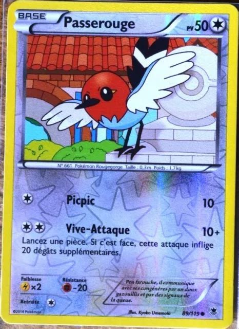 CARTE POKÉMON 89 119 Passerouge 50 PV REVERSE XY04 Vigueur spectrale