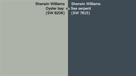 Sherwin Williams Oyster Bay Vs Sea Serpent Side By Side Comparison