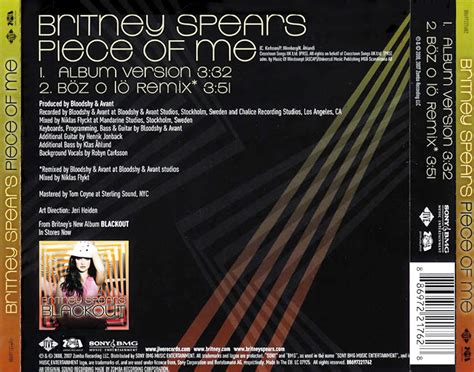 Britney Spears – Blackout album and singles cover art - Fonts In Use