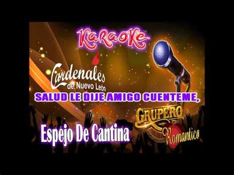 Espejo De Cantina Cardenales De Nuevo León karaoke YouTube