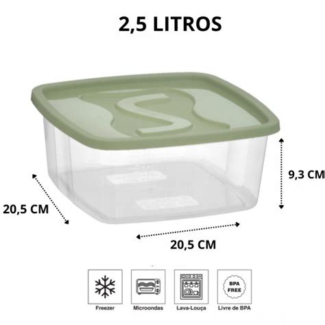 Loja Plásticos Santana cod 3875 Kit Prátiko Sanclick 3 un Potes