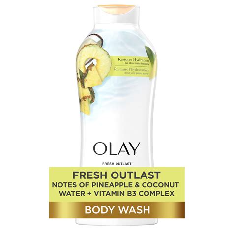 Olay Fresh Outlast Paraben Free Body Wash Pineapple And Coconut Water