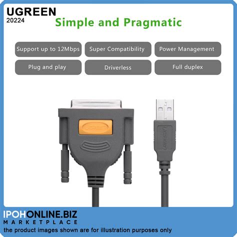 Ugreen Usb To Db Parallel Printer Cable Meter