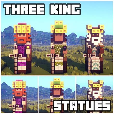 Minecraft three king statue ideas