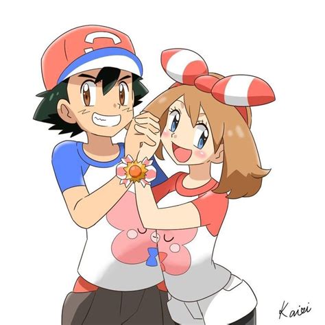 Ash And May Fan Art AdvanceShipping Pokemon Personajes Pokemon