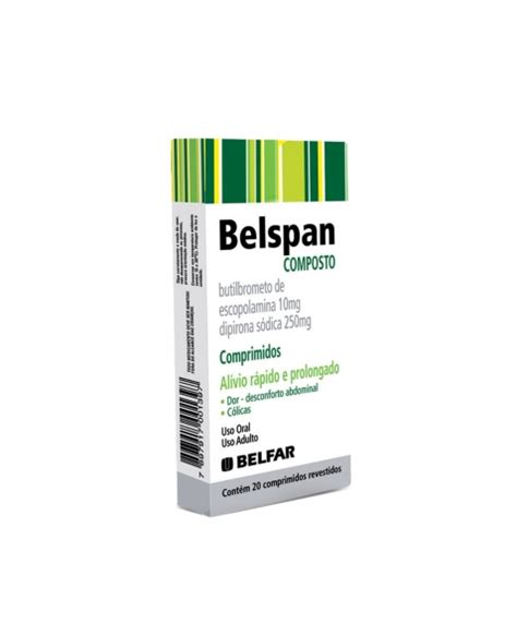 Belspan Composto C Cpr Butilbrometo De Escopolamina Dipirona