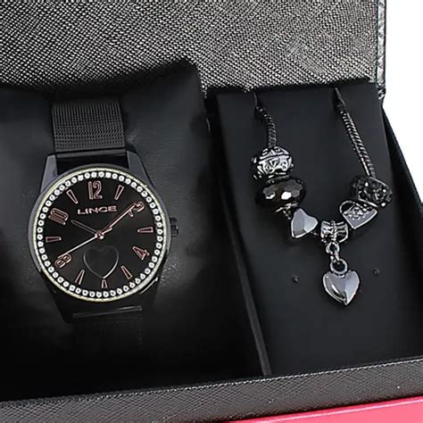 Reloj pulsera Lince Relógio Lrnj106l kx72 de cuerpo color negro para