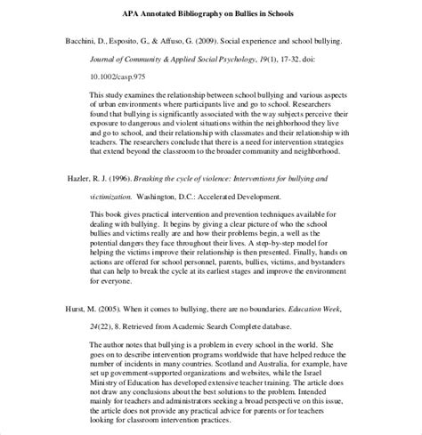 Apa Annotated Bibliography Example Pdf